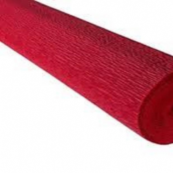 Carta Crespa 586 Rotolo 50 x 250 cm 180 grammi Colore Rosso Carminio - 1
