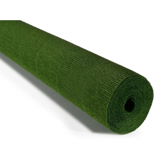 Carta Crespa 591 Rotolo 50 x 250 cm 180 grammi Colore Verde Foglia - 1