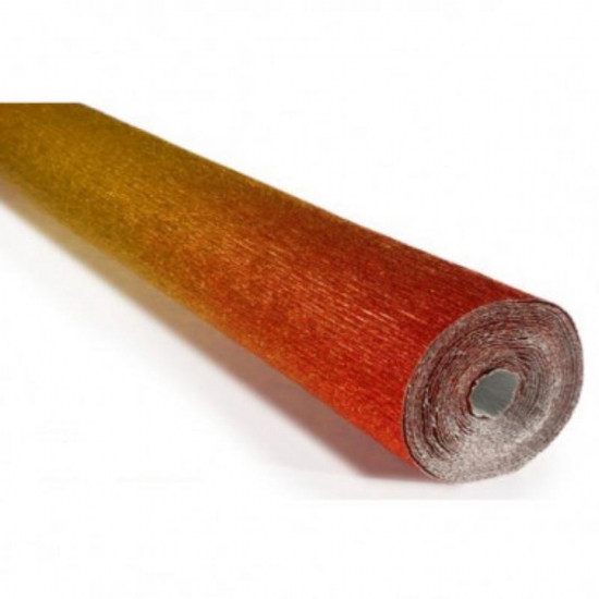 Carta Crespa 801 1  Rotolo 50 x 250 cm 180 grammi Colore Metalizzato Rosso Oro - 1