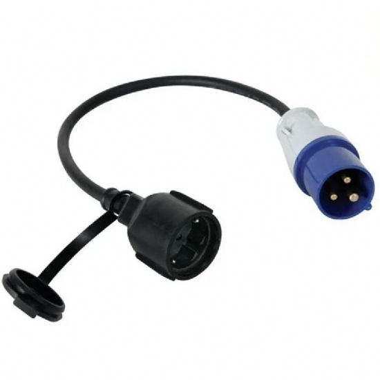 Cavo Adattatore H07RN F 3G2 5 40cm 16A 230V IP44 Uso interno ed Esterno - 1