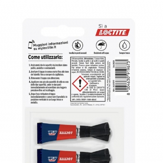 Colla Loctite Super Attak Trasparente Mini Dosi Liquido Confezione 3 Pezzi da 1 gr  - 2