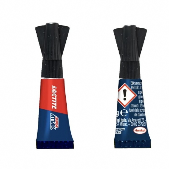 Colla Loctite Super Attak Trasparente Mini Dosi Liquido Confezione 3 Pezzi da 1 gr  - 2