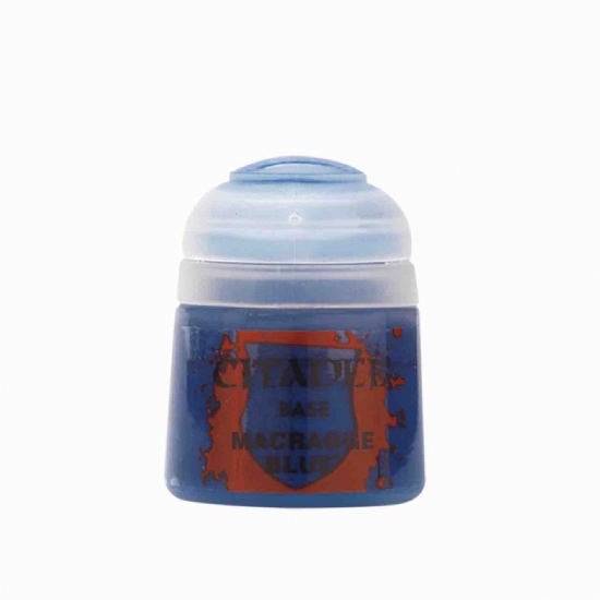 Colore Citadel Base blu blue Macragge Blue da 12ml per pittura miniature Warhammer opaco e uniforme - 1