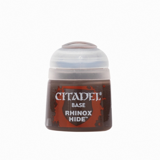 Colore Citadel Base grigio marrone Rhinox Hide da 12ml per pittura miniature Warhammer opaco e uniforme - 1