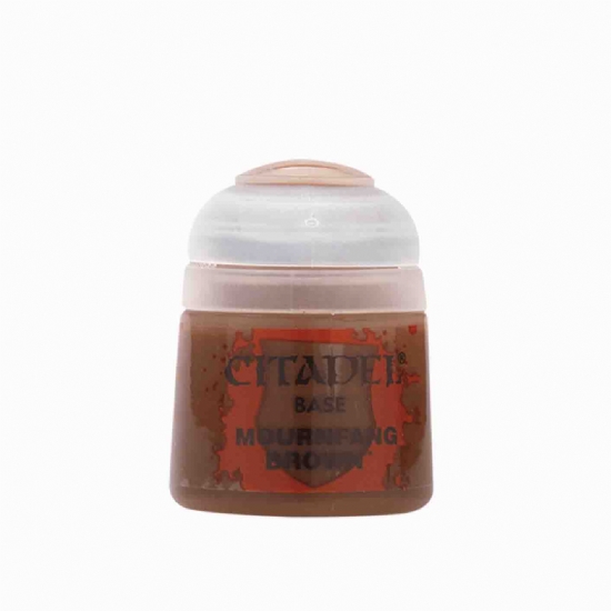 Colore Citadel Base marrone grigio Mournfang Brown da 12ml per pittura miniature Warhammer opaco e uniforme - 1