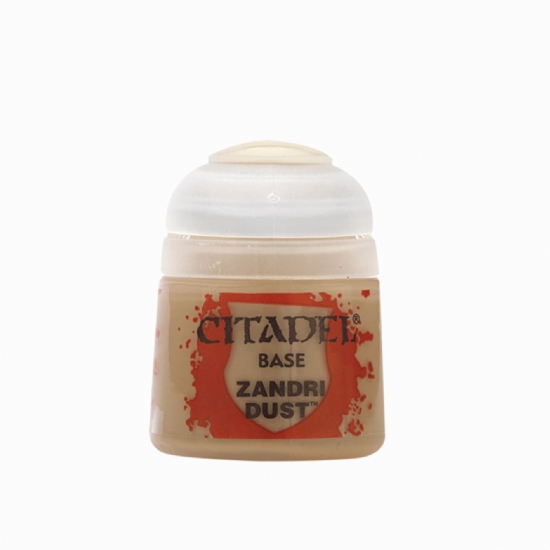 Colore Citadel Base sabbia marrone grigio Zandri Dust da 12ml per pittura miniature Warhammer opaco e uniforme - 1