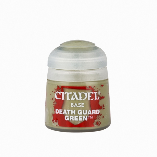 Colore Citadel Base verde Death Guard Green da 12ml per pittura miniature Warhammer opaco e uniforme - 1
