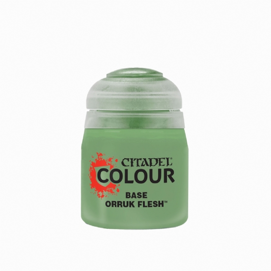 Colore Citadel Base verde Orruk Flesh da 12ml per pittura miniature Warhammer opaco e uniforme - 1