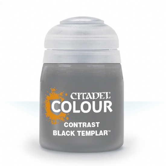 Colore Citadel Contrast grigio nero Black Templar da 18ml per pittura veloce semplice miniature Warhammer opaco e uniforme - 1