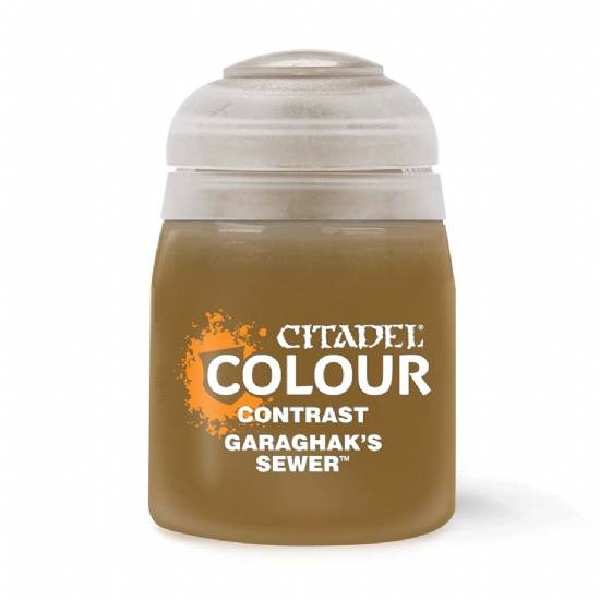 Colore Citadel Contrast marrone Garaghak s Sewer da 18ml per pittura veloce semplice miniature Warhammer opaco e uniforme - 1