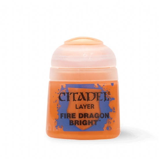 Colore Citadel Layer arancione chiaro Fire Dragon Bright da 12ml per pittura miniature Warhammer - 1