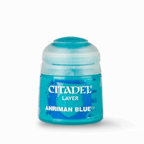 Colore Citadel Layer azzurro blu Ahriman Blue da 12ml per pittura miniature Warhammer - 1