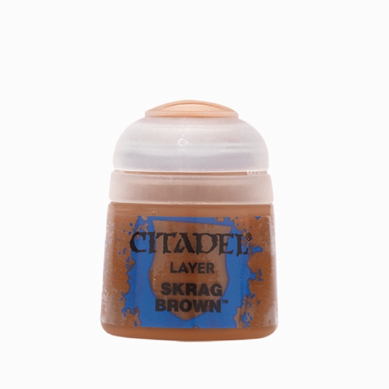 Colore Citadel Layer marrone Skrag Brown da 12ml per pittura miniature Warhammer - 1
