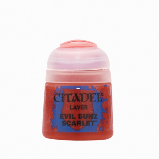 Colore Citadel Layer rosso Evil Sunz Scarlet da 12ml per pittura miniature Warhammer - 1