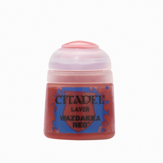Colore Citadel Layer rosso Wazdakka Red da 12ml per pittura miniature Warhammer - 1