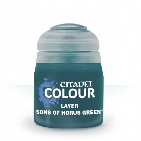 Colore Citadel Layer verde azzurro Sons of Horus Green da 12ml per pittura miniature Warhammer - 1