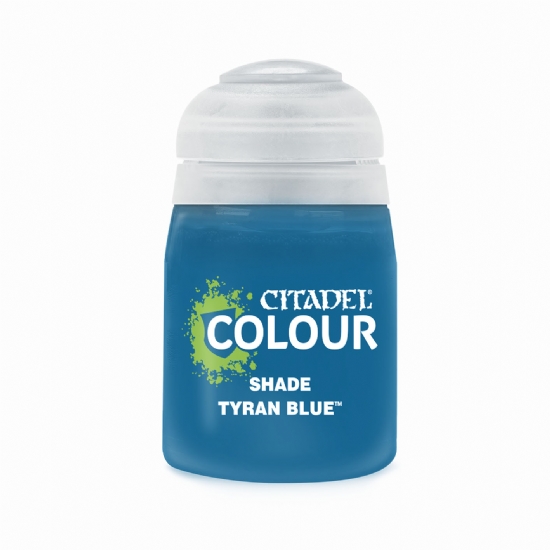 Colore Citadel Shade blu azzurro Tryan Blue da 18ml per pittura ombre miniature Warhammer opaco e uniforme - 1