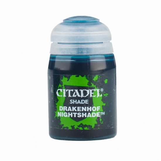 Colore Citadel Shade blu blue scuro Drakenhof Nightshade da 18ml per pittura ombre miniature Warhammer opaco e uniforme - 1
