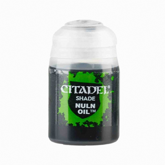 Colore Citadel Shade grigio scuro verde Nuln Oil da 18ml per pittura ombre miniature Warhammer opaco e uniforme - 1