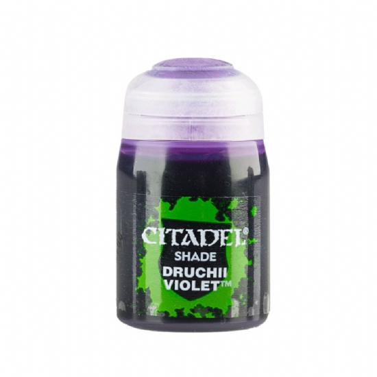 Colore Citadel Shade rosa viola Druchii Violet da 18ml per pittura ombre miniature Warhammer opaco e uniforme - 1