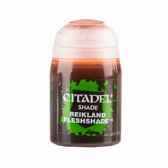 Colore Citadel Shade rosso Reikland Fleshshade da 18ml per pittura ombre miniature Warhammer opaco e uniforme - 1