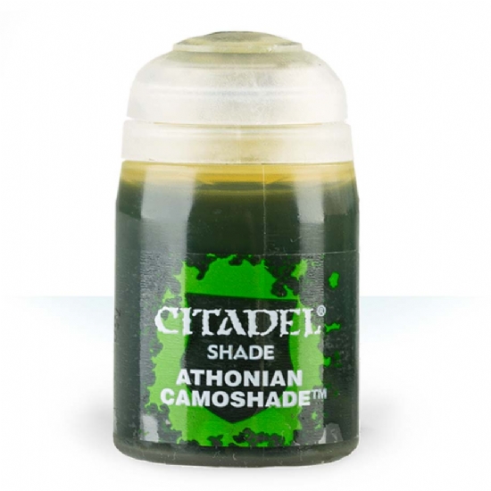 Colore Citadel Shade verde scuro Athonian Camoshade da 18ml per pittura ombre miniature Warhammer opaco e uniforme - 1