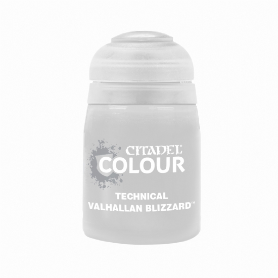 Colore Citadel Technical effetto neve bianco Valhallan Blizzard da 24ml per pittura basette basi miniature Warhammer opaco e uniforme - 1