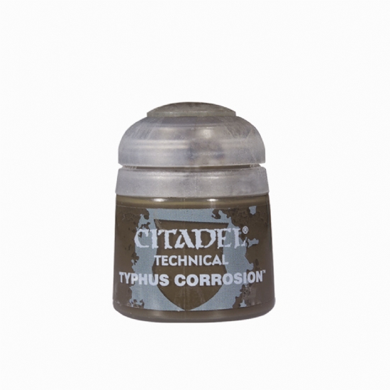 Colore Citadel Technical effetto ruggine Typhus Corrosion da 12ml per pittura basette basi miniature Warhammer opaco e uniforme - 1