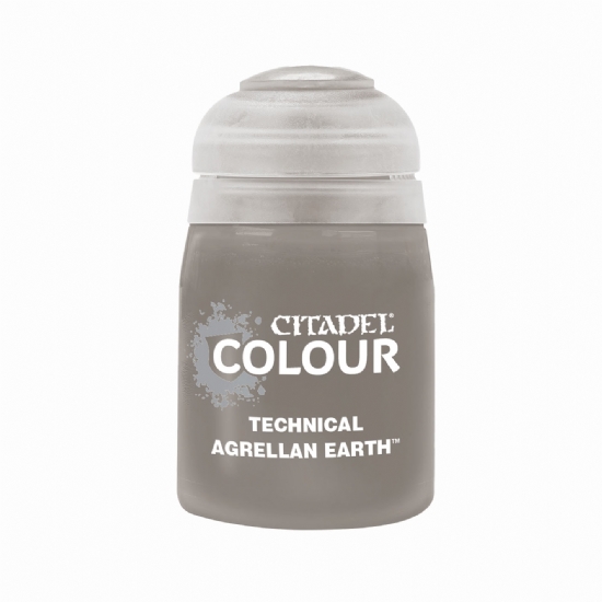 Colore Citadel Technical effetto suolo arido terra secca Agrellan Earth da 24ml per pittura basette basi miniature Warhammer opaco e uniforme - 1