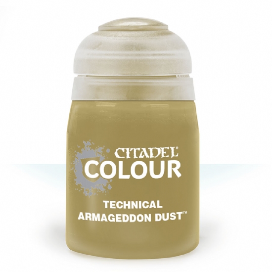 Colore Citadel Technical effetto suolo fanghiglia sabbia fango Armageddon Dust da 24ml per pittura basette basi miniature Warhammer opaco e uniforme - 1