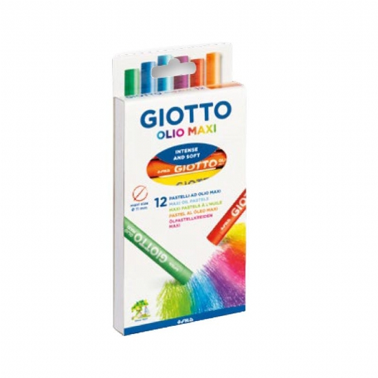 Colori Pastelli ad Olio Maxi Giotto da 11 mm e 12 pezzi  - 1