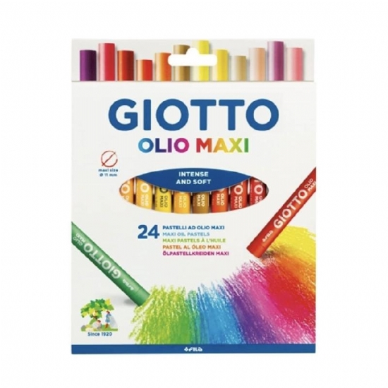 Colori Pastelli ad Olio Maxi Giotto da 11 mm e 24 pezzi  - 1