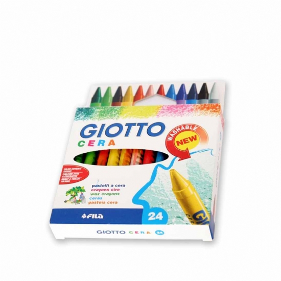 Colori a Cera Giotto - coprenti e vivaci - super lavabili 24 pezzi - 1