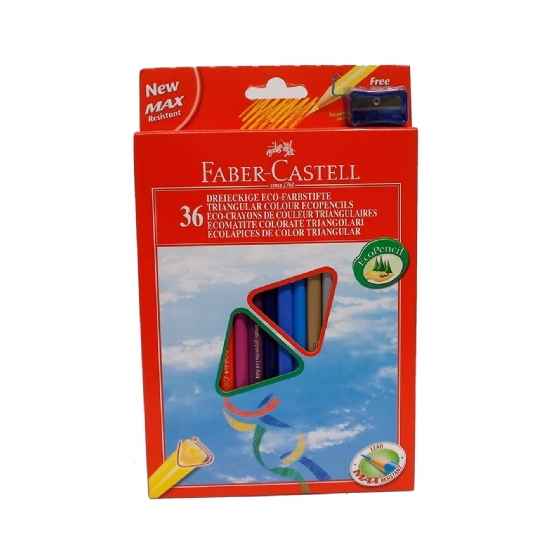 Colori a Matita - Faber Castell - Triangolari Economiche 36 pezzi - 1