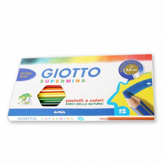 Colori a Matita SUPERMINA Giotto - mina da 3,8 mm - 12 pezzi - 1