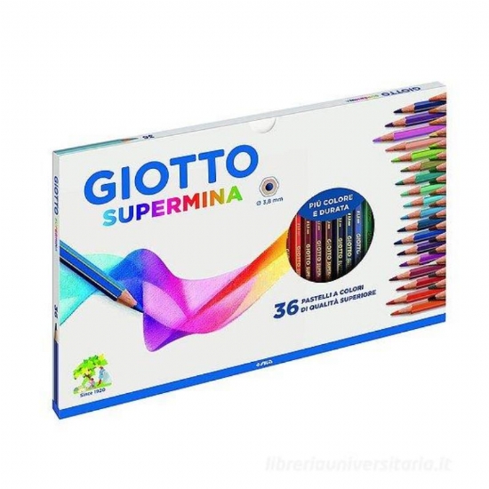 Colori a Matita SUPERMINA Giotto mina da 3 8 mm 36 pezzi  - 1
