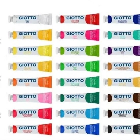 Colori a Tempera Giotto Colori Singoli  Assortiti Ottima Coprenza Tubetto 12ml - 1