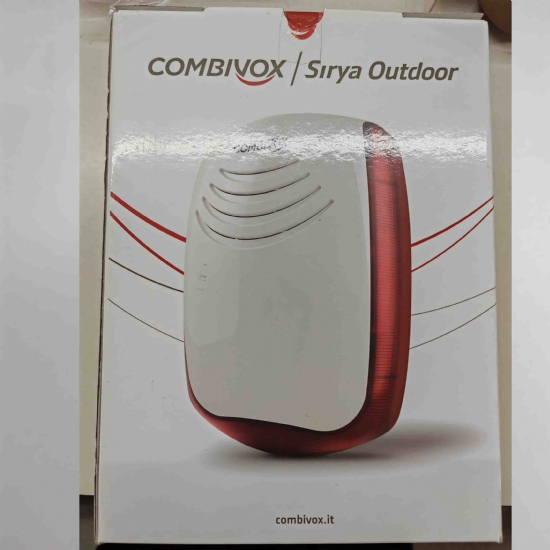 Combivox 61045 sirena sirya bus news outdoor bianco chiaro lampeggiante rosso 12V  1,6A - 1