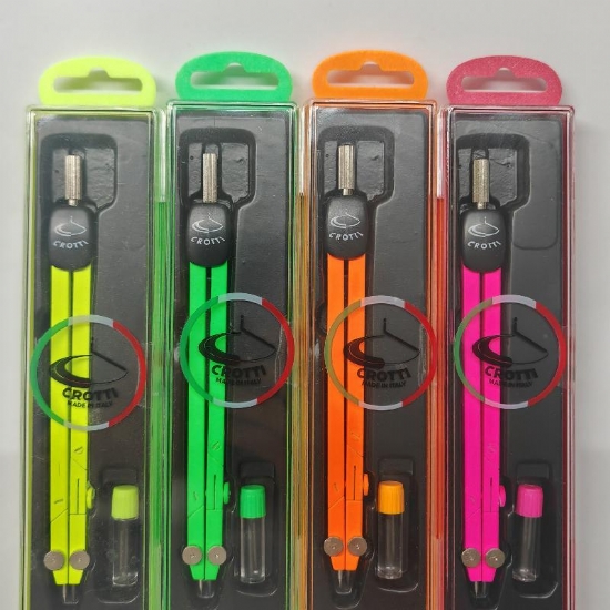 Compasso Crotti 601 Fluo Balaustrone in Metallo con Mine Colori Assortiti - 1