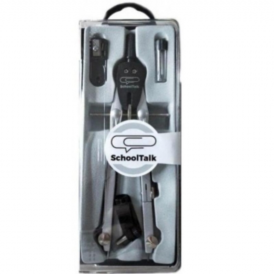 Compasso SchoolTalk Balaustrone in Metallo con Frizione con Temperino Mine e Aggancio Universale - 1