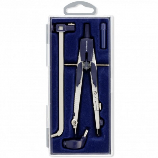 Compasso Staedtler 553 Balaustrone in Metallo con Asta Snodata Prolunga Frizione  Mine e Aggancio Universale - 1