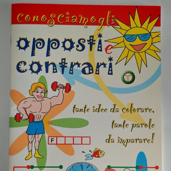 Conosciamo gli Opposti e Contrari Album da Colorare per Bambini  Copertina Flessibile Granata - 1