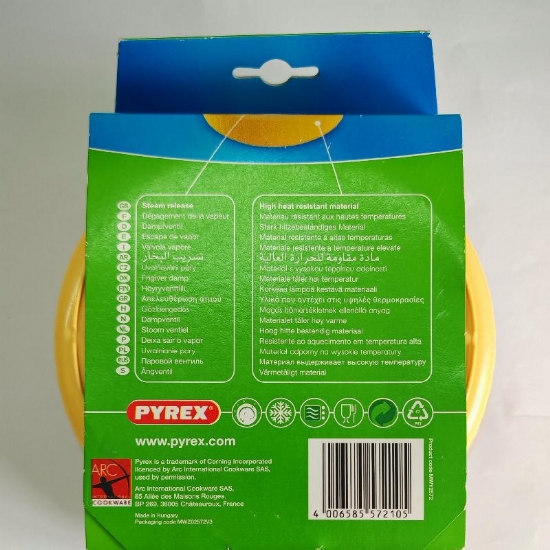 Contenitore Microonde Rontondo in Plastica Micro Cool Pyrex Pronto con Valvola Vapore 18 cm Diametro - 2