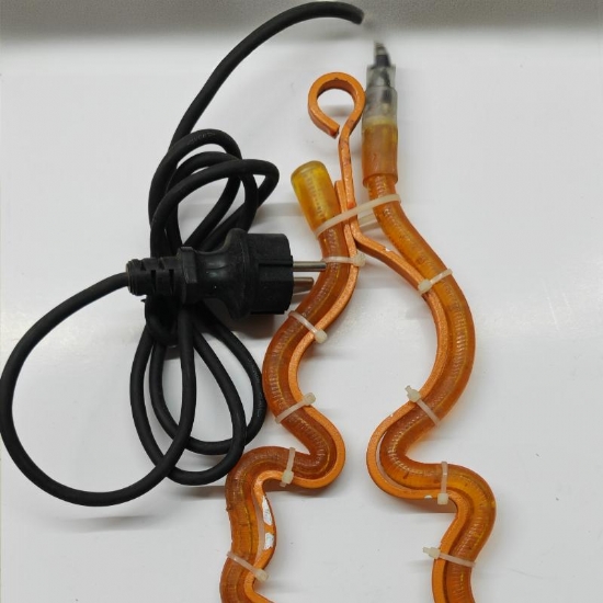 Cordone Tubolare Luce Neon Arancione Natale Struttara in Ferro Forma di Candela Vintage da Esterno - 2