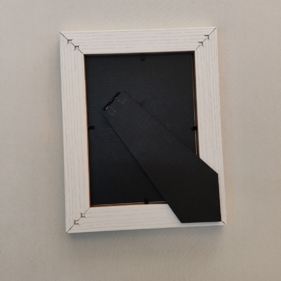 Cornice da tavolo 25 o 50 anniversario matrimonio legno bianco foto 13x18 cm fotografia verticale - 2