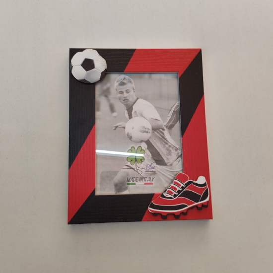 Cornice da tavolo in legno quadre calcio milan inter juve foto 12x18 cm fotografia - 2