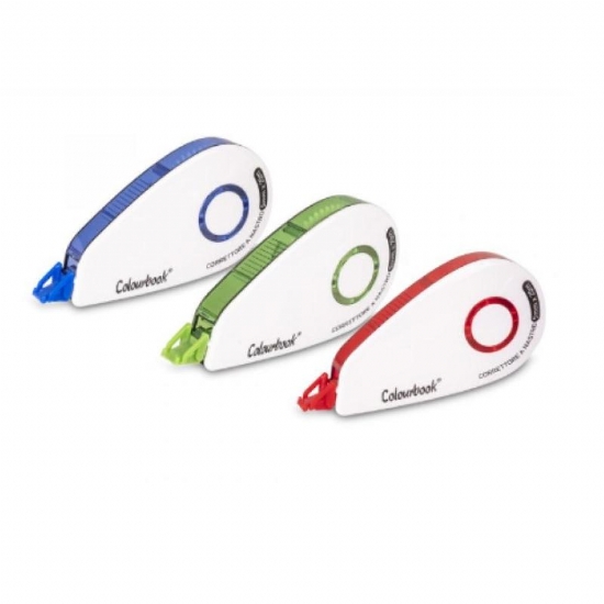 Correttore a nastro  Colourbook 5mm 20 metri  Colori Assortiti - 1