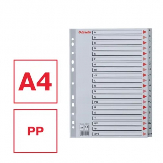 Divisore Esselte100112 Rubrica Alfabetica da A a Z Formato A4 in PP - 1