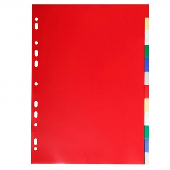 Divisori Exacompta 3012E in PPL con 12 Tasti Neutri Colorati Formato A4 - 2