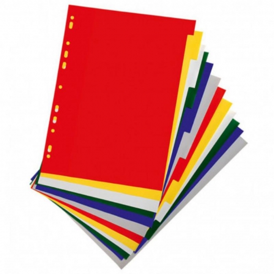 Divisori Exacompta 3012E in PPL con 12 Tasti Neutri Colorati Formato A4 - 2